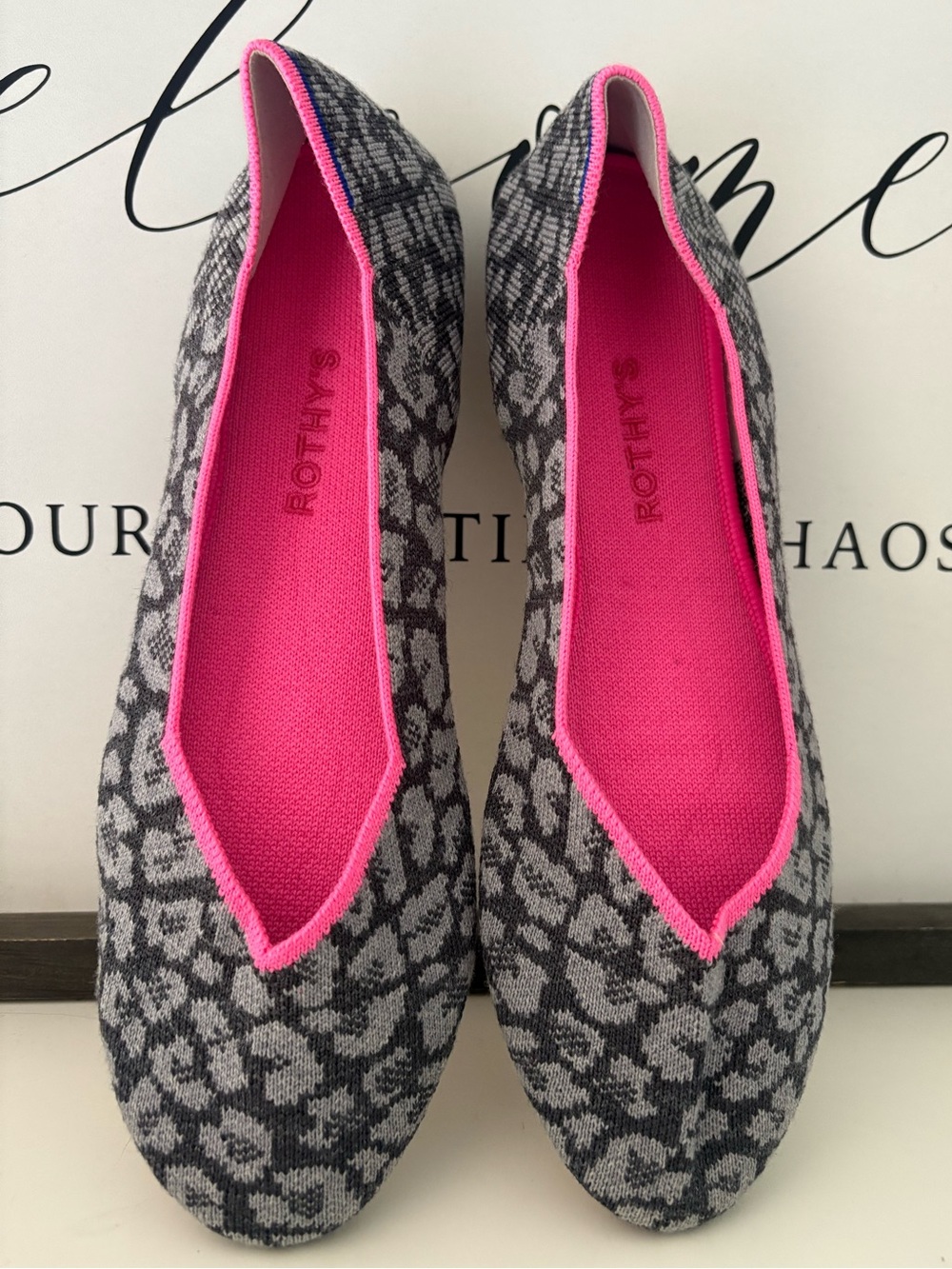Rothy's Merino Wool Haze Spot Flats Size 10
